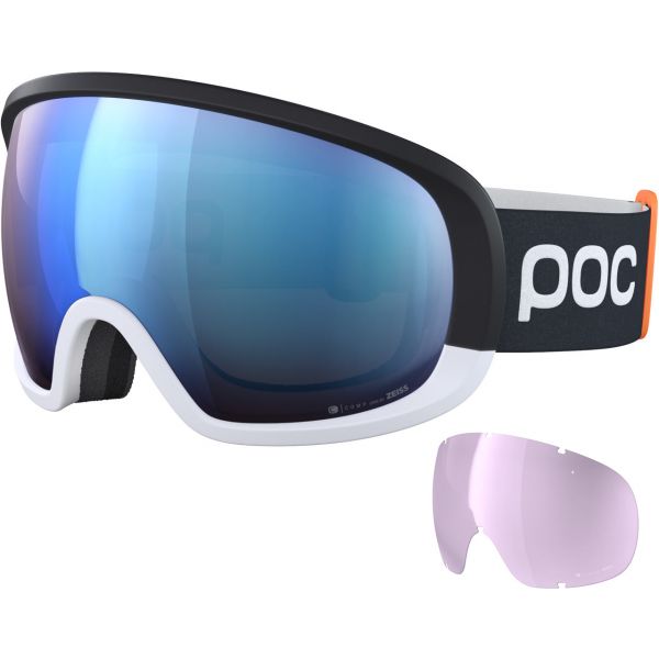 POC Fovea Clarity Comp Ura Black/hydro White/spektris Blue + Reserve Lens -POC Race Ski Winkel 21 fovea clarity comp 40440