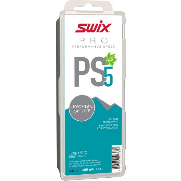 Swix PS5 Turquoise -10 °C/-18 °C (180 G) -POC Race Ski Winkel 21 ps5 turquise PS05