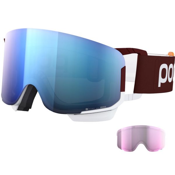 POC Nexal Mid Clarity Comp Garnet Red/hydrogen White/spektris Blue + Reserve Lens -Racing Skischoenen Winkel 22 nexal mid clarity comp 40814