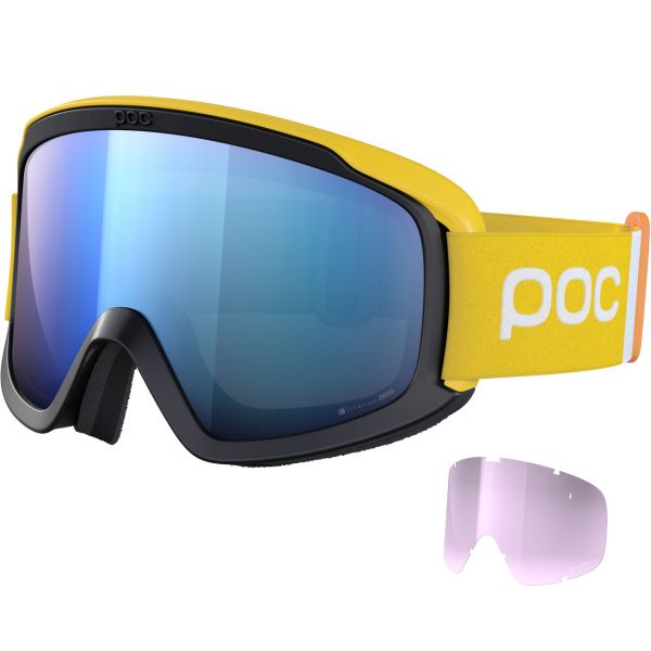 POC Opsin Clarity Comp Aventurine Yellow/uranium Black/spektris Blue + Reserve Lens -Racing Skischoenen Winkel 22 opsin clarity comp 40802