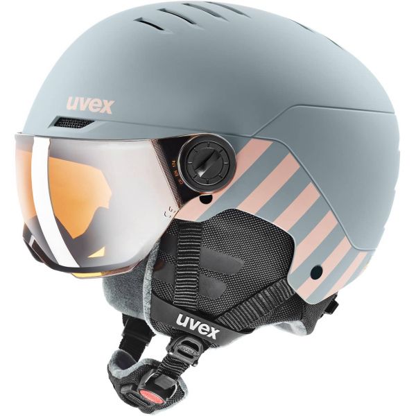 Uvex Rocket Jr. Visor Rhino-blush Matt -Alpineskiën Winkel 22 rocket jr