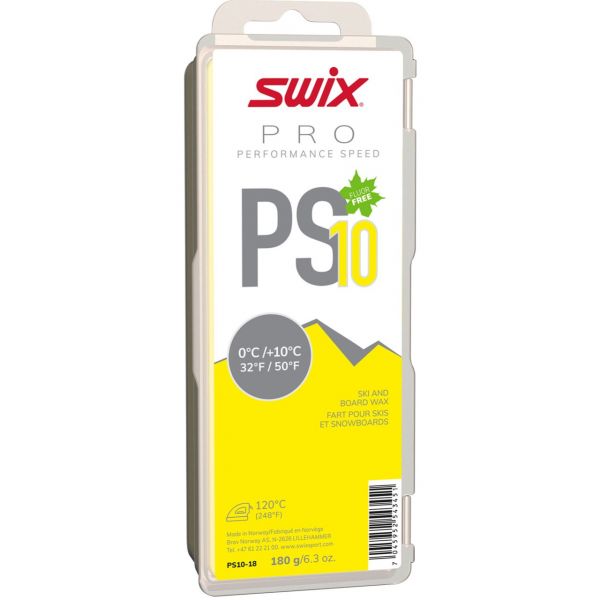 Swix PS10 Yellow +0 °C/+10 °C (180 G) -POC Race Ski Winkel SwiPS10