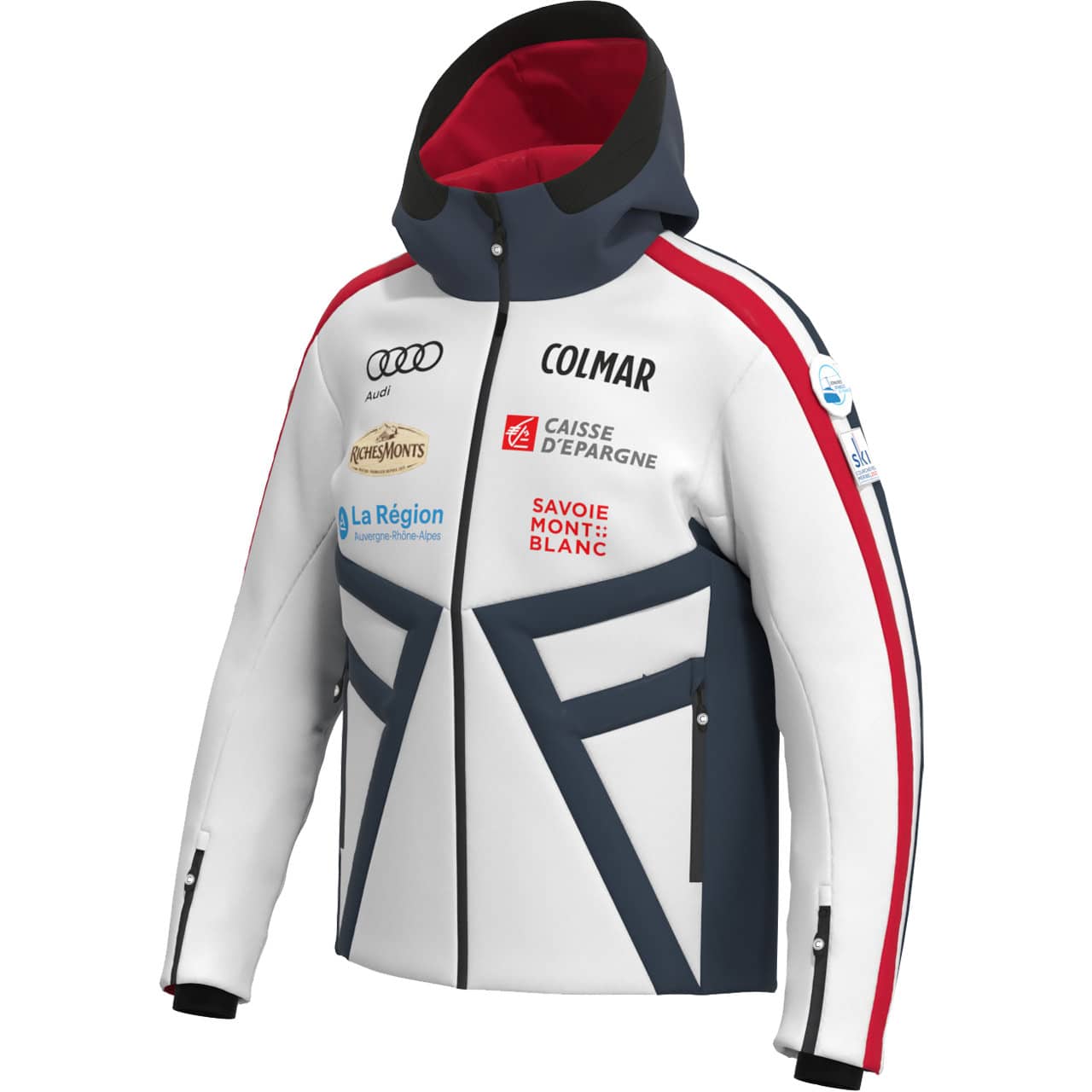 Colmar Heren Jas FRANCE wit/blauw zwart |Heren | Skikleding | Ski XSPO NL